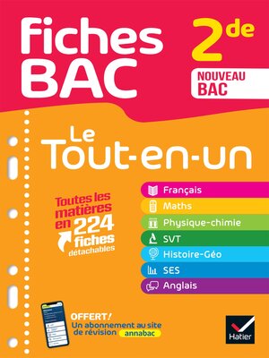 cover image of Fiches bac: Le Tout-en-un 2de (toutes les matières)—2024-2025